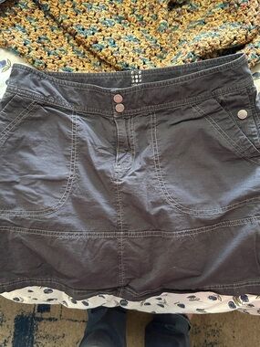 Title Nine Charcoal Black Utility Skort with Snap Details